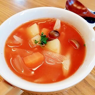 ささみと野菜のトマトのスープ